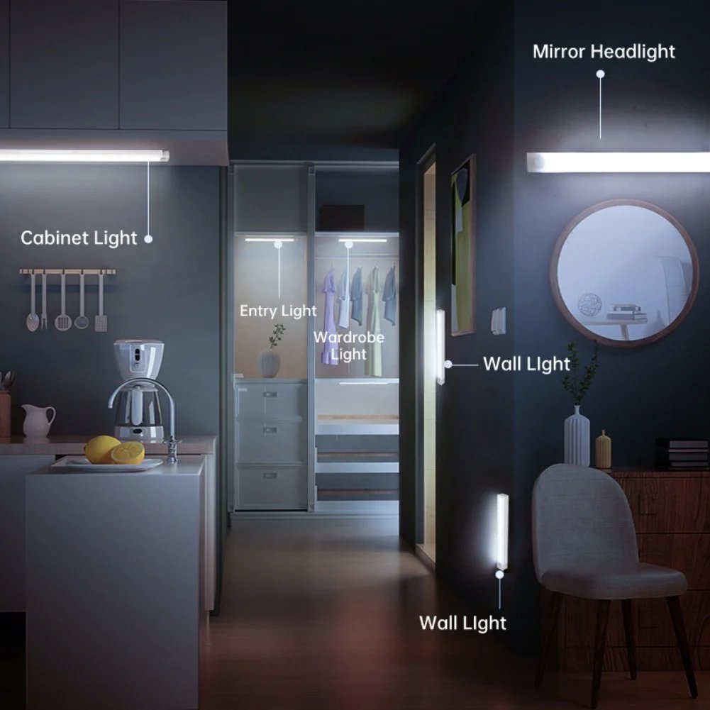 đ„TidsbegrĂ€nsat erbjudande - uppladdningsbar LED-lampa, ingen stansning krĂ€vs, smart sensor, magnetisk