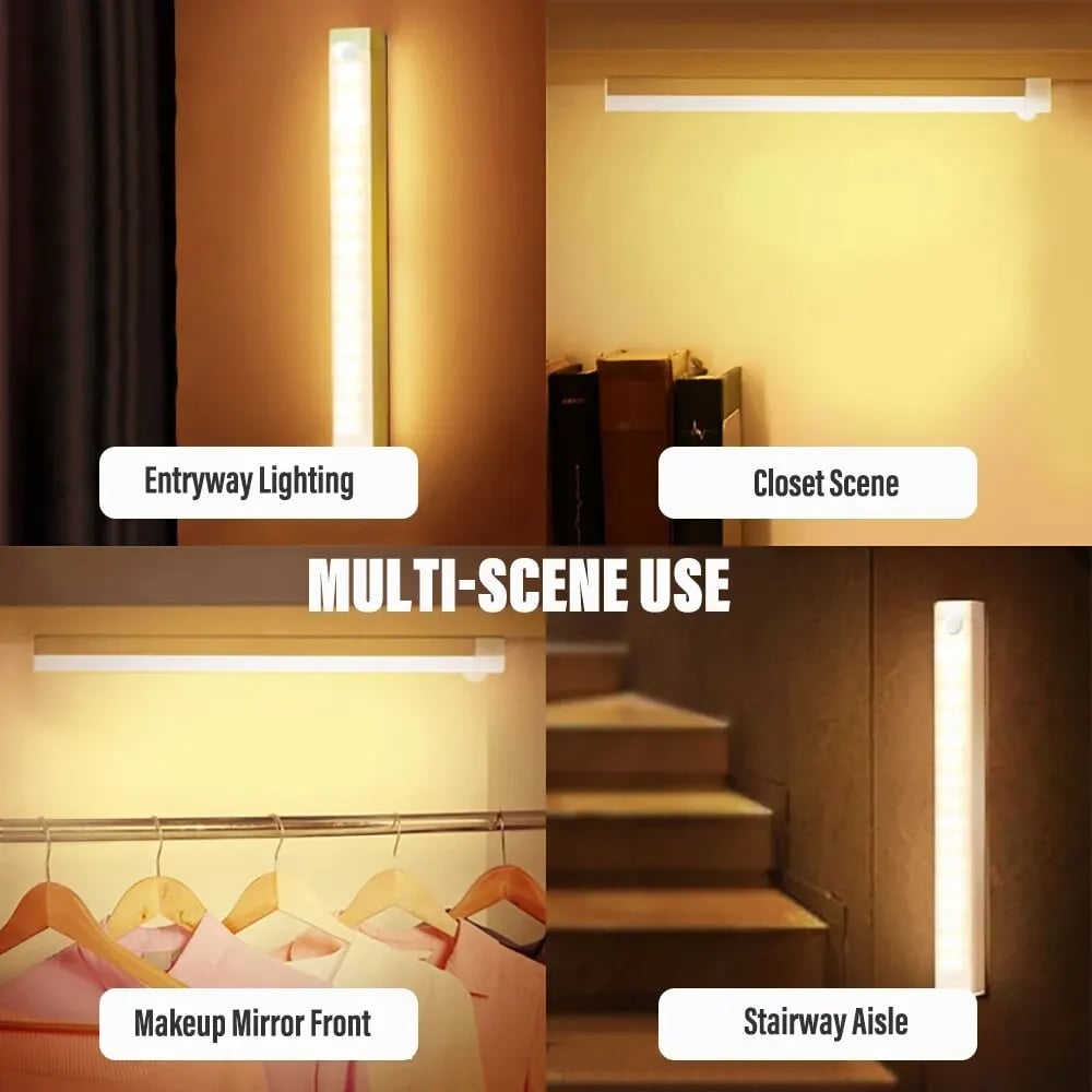 đ„TidsbegrĂ€nsat erbjudande - uppladdningsbar LED-lampa, ingen stansning krĂ€vs, smart sensor, magnetisk