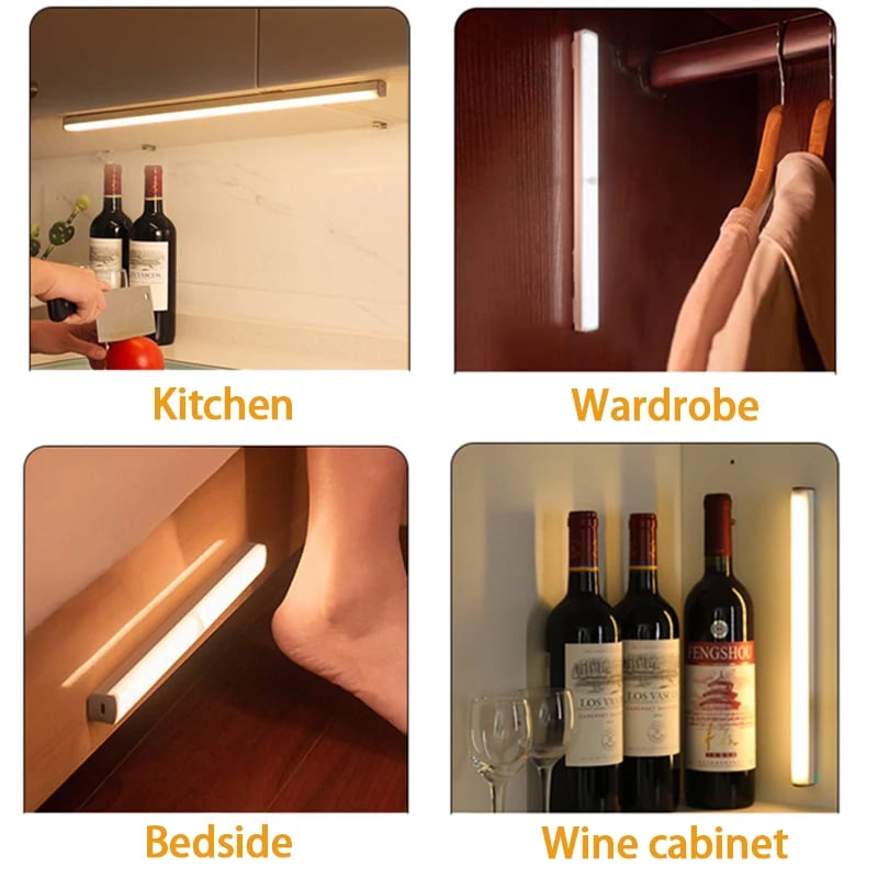 đ„TidsbegrĂ€nsat erbjudande - uppladdningsbar LED-lampa, ingen stansning krĂ€vs, smart sensor, magnetisk