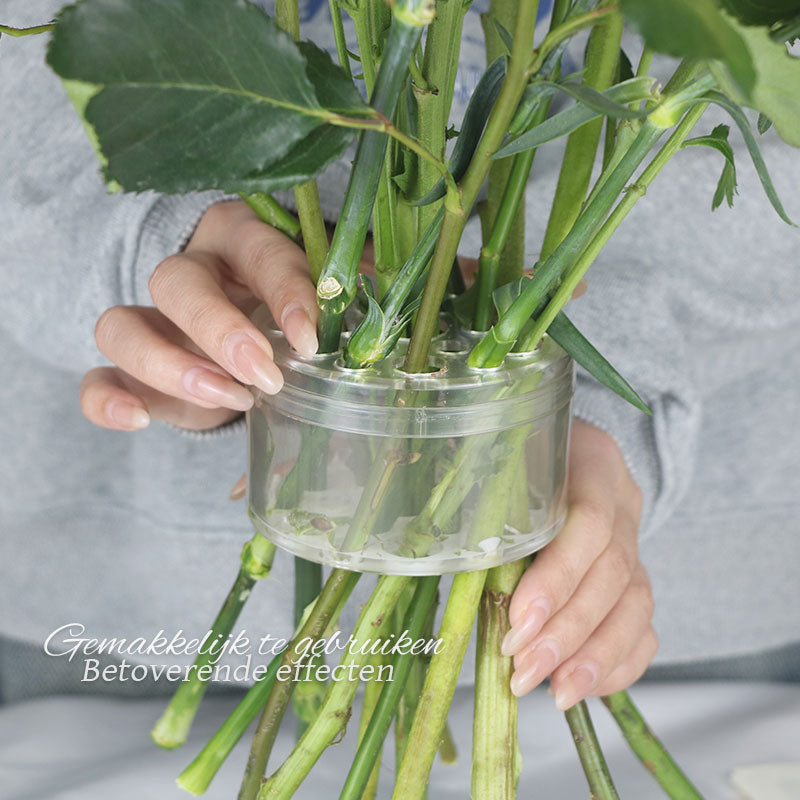 Spiraalvormige stuurpenhouder voor Ikebana - Verbeterd model