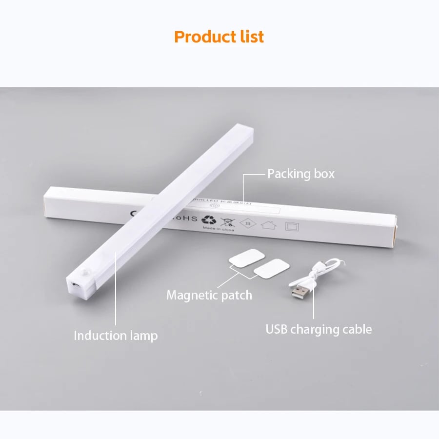 đ„TidsbegrĂ€nsat erbjudande - uppladdningsbar LED-lampa, ingen stansning krĂ€vs, smart sensor, magnetisk