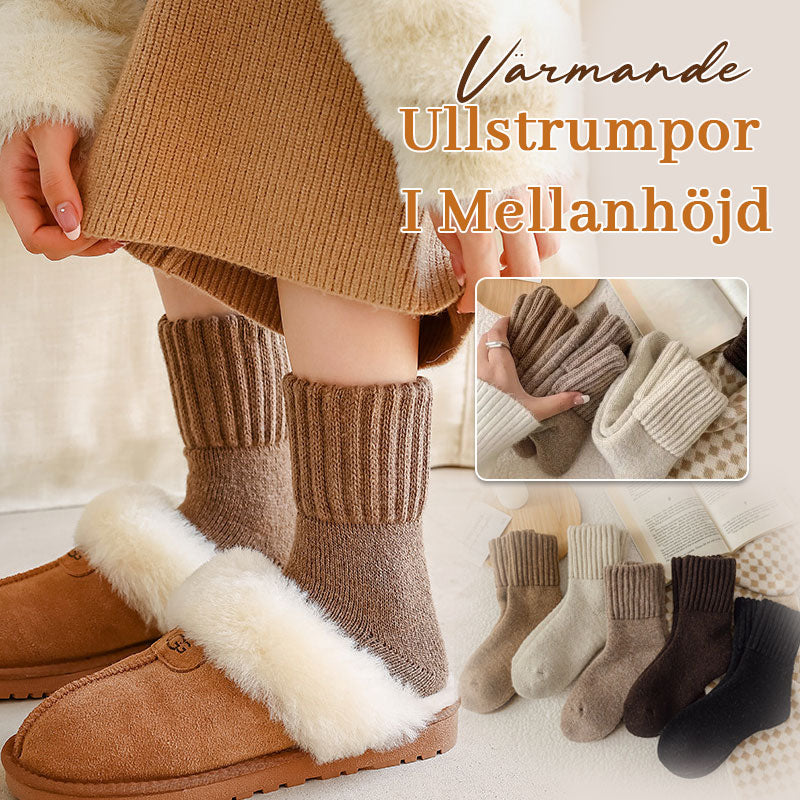 🧦 5 par Värmande Ullstrumpor i Mellanhöjd