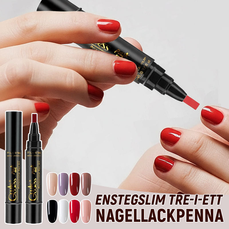 💅✨ 3-i-1 Gellack Penna | Bas, Färg & Topplack i Ett Steg! | Snabb Manikyr
