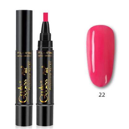 💅✨ 3-i-1 Gellack Penna | Bas, Färg & Topplack i Ett Steg! | Snabb Manikyr