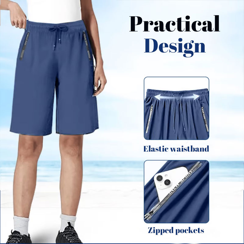 ⌛Denna veckas specialerbjudande🧊Håller dig sval hela sommaren❄️🩳Snabbtorkande stretchshorts tillverkade av issilk