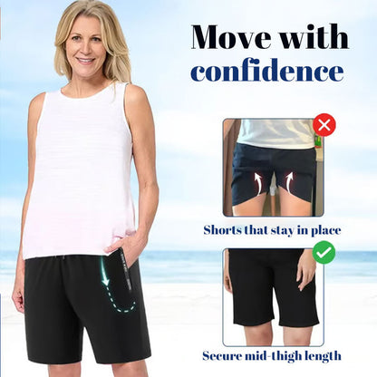 ⌛Denna veckas specialerbjudande🧊Håller dig sval hela sommaren❄️🩳Snabbtorkande stretchshorts tillverkade av issilk