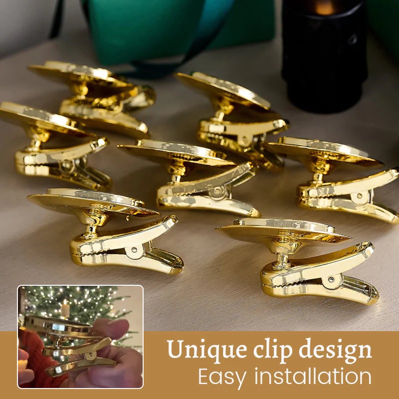 Festliga LED-ljusstakar med klämfäste