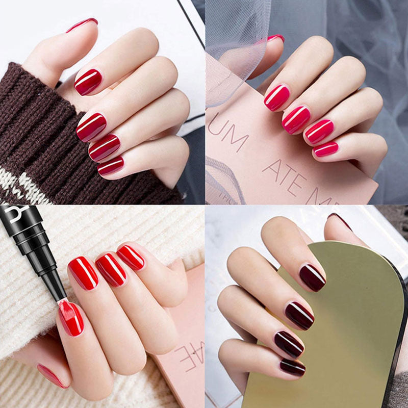 💅✨ 3-i-1 Gellack Penna | Bas, Färg & Topplack i Ett Steg! | Snabb Manikyr