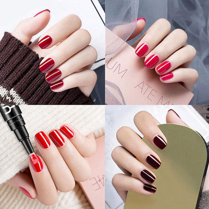 💅✨ 3-i-1 Gellack Penna | Bas, Färg & Topplack i Ett Steg! | Snabb Manikyr
