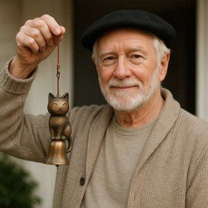 ⏳Aktuellt erbjudande: 60% rabatt🐱Handgjord retro klocka med kattvagg