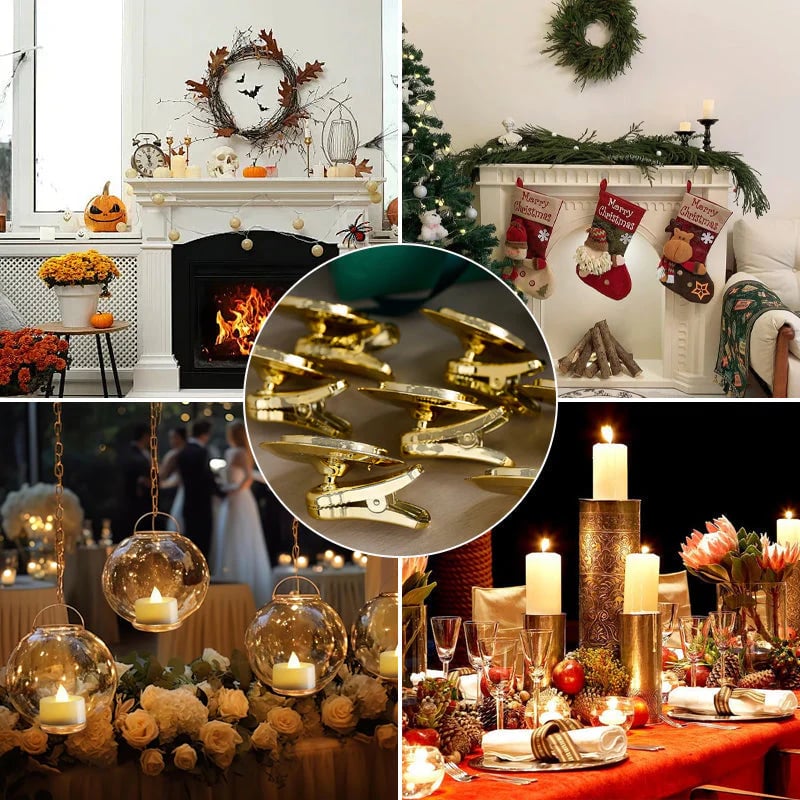 Festliga LED-ljusstakar med klämfäste