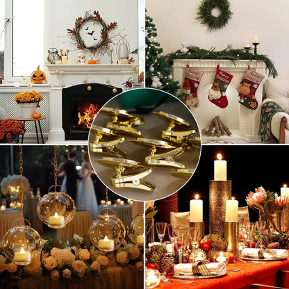 Festliga LED-ljusstakar med klämfäste