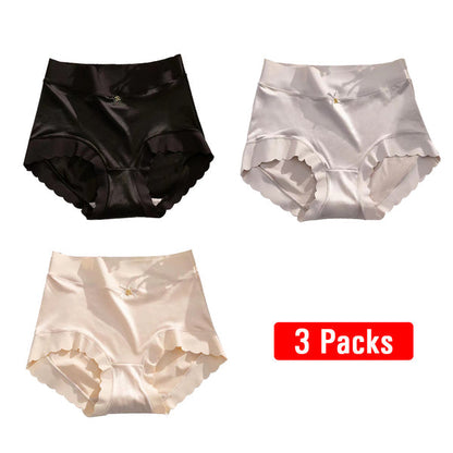 💖Storlek: 40-100 kg✨🎁Köp 1 få 2 (3-pack) 🎁Premium satin antibakteriell Ice Silk fuktabsorberande trosor